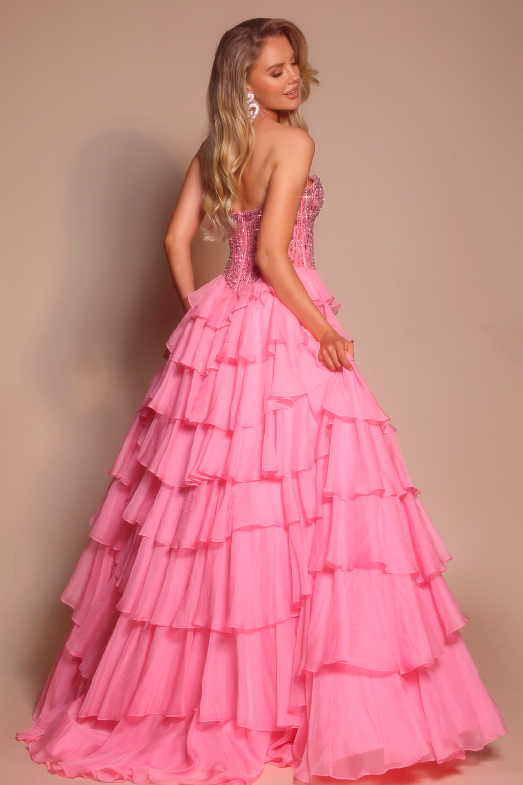 Portia & Scarlett PS26037 Strapless Ruffle Prom Dress
