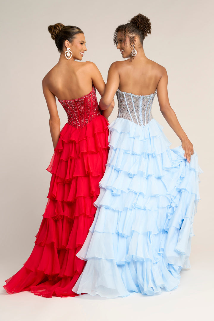 Portia & Scarlett PS26037 Strapless Ruffle Prom Dress