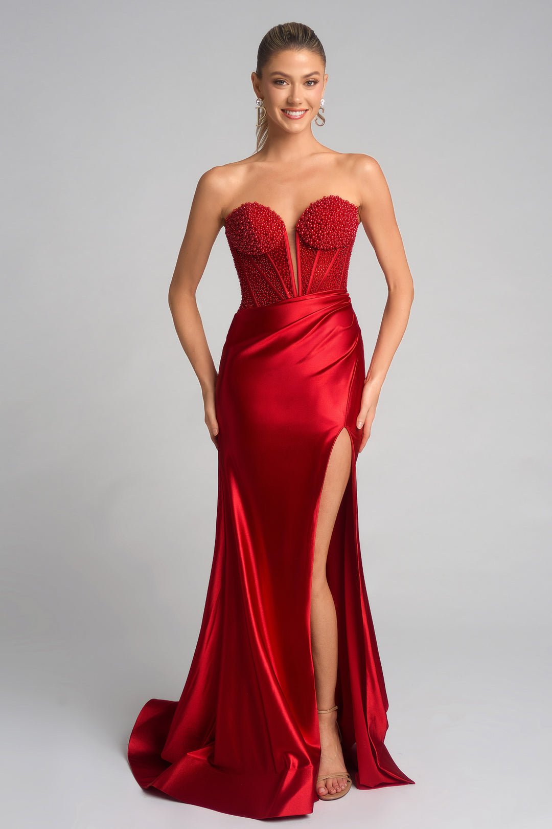 Portia & Scarlett PS26039 Long Sweetheart Prom Dress With Slit