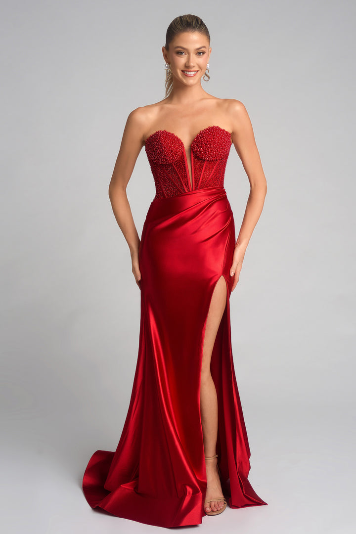 Portia & Scarlett PS26039 Long Sweetheart Prom Dress With Slit