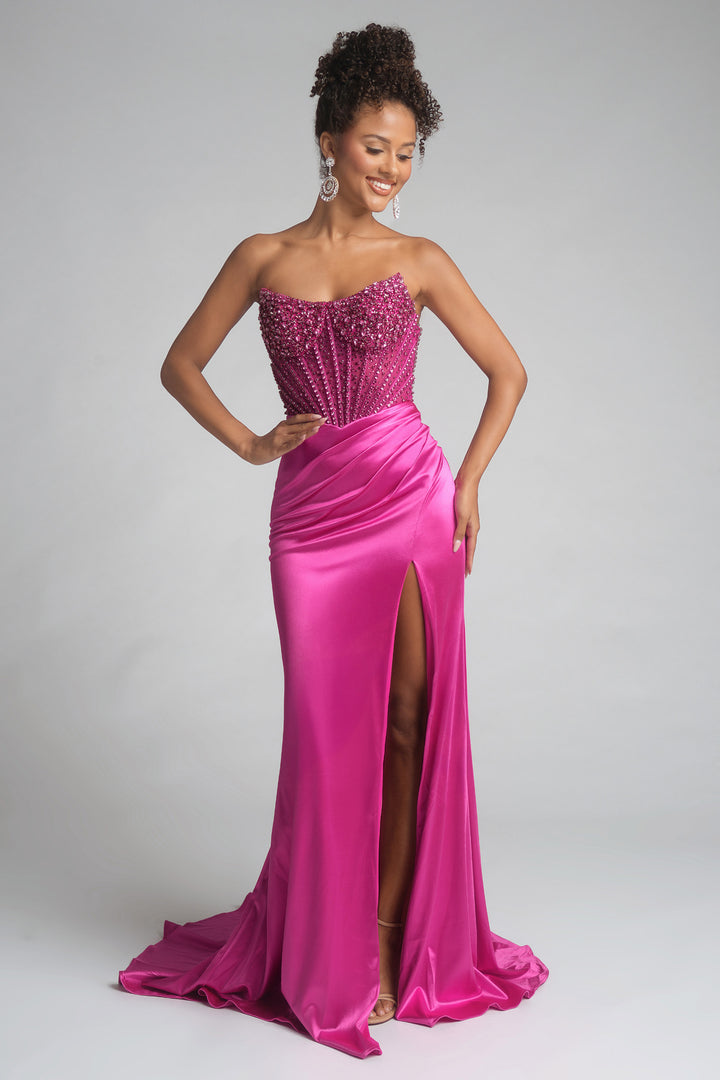 Portia & Scarlett PS26041 Jeweled Corset Scoop Prom Dress