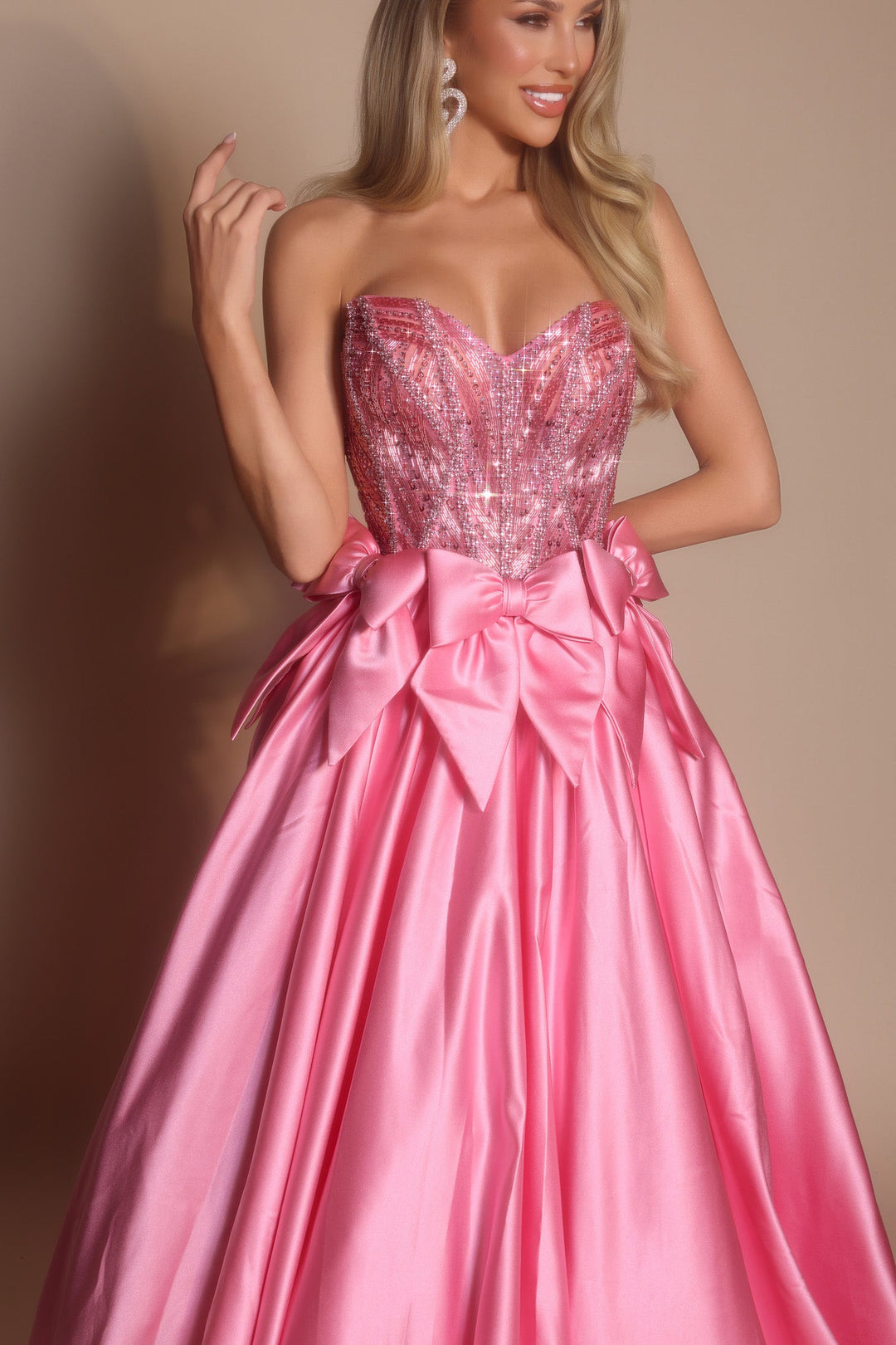 Portia & Scarlett PS26077 Sweetheart Prom Dress With Bow Accents