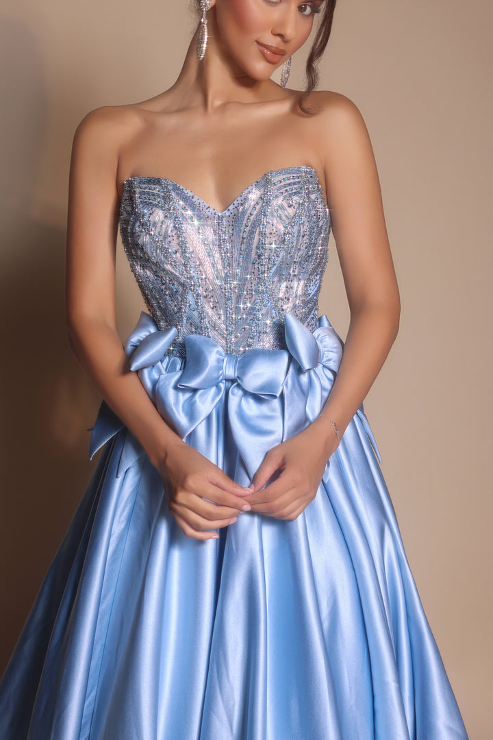 Portia & Scarlett PS26077 Sweetheart Prom Dress With Bow Accents