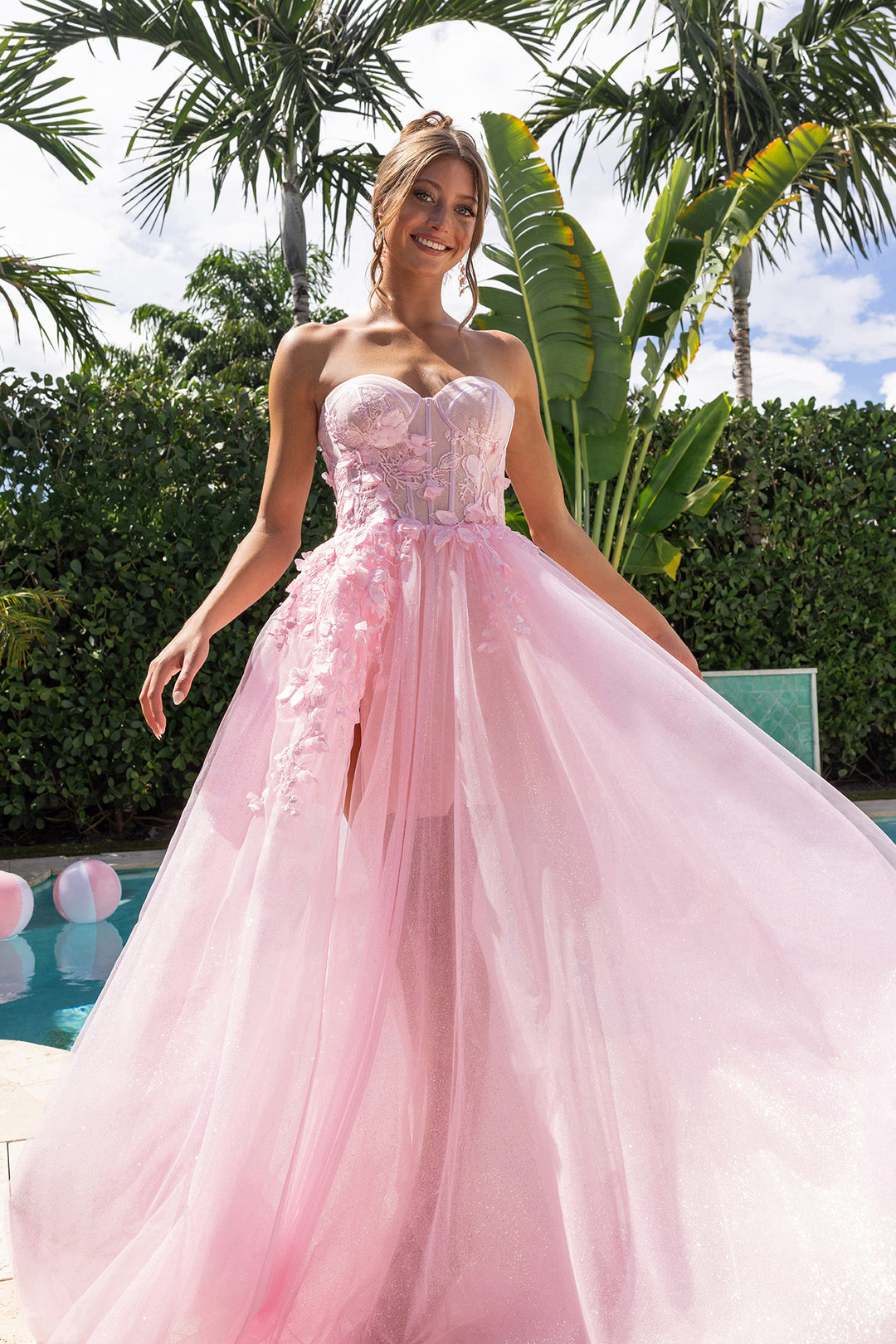Portia & Scarlett PS26078 A-Line Prom Dress With Embroidery