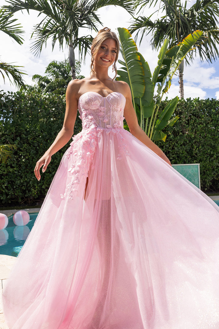 Portia & Scarlett PS26078 A-Line Prom Dress With Embroidery