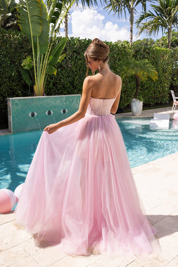 Portia & Scarlett PS26078 A-Line Prom Dress With Embroidery
