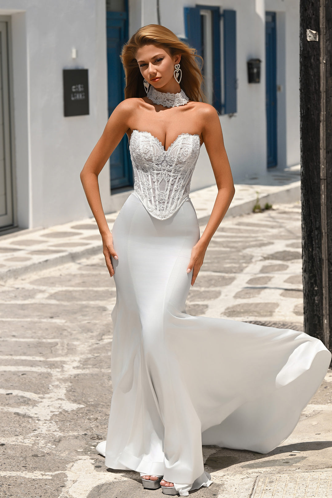 Portia & Scarlett PS26086 Lace Corset Mermaid Prom Dress