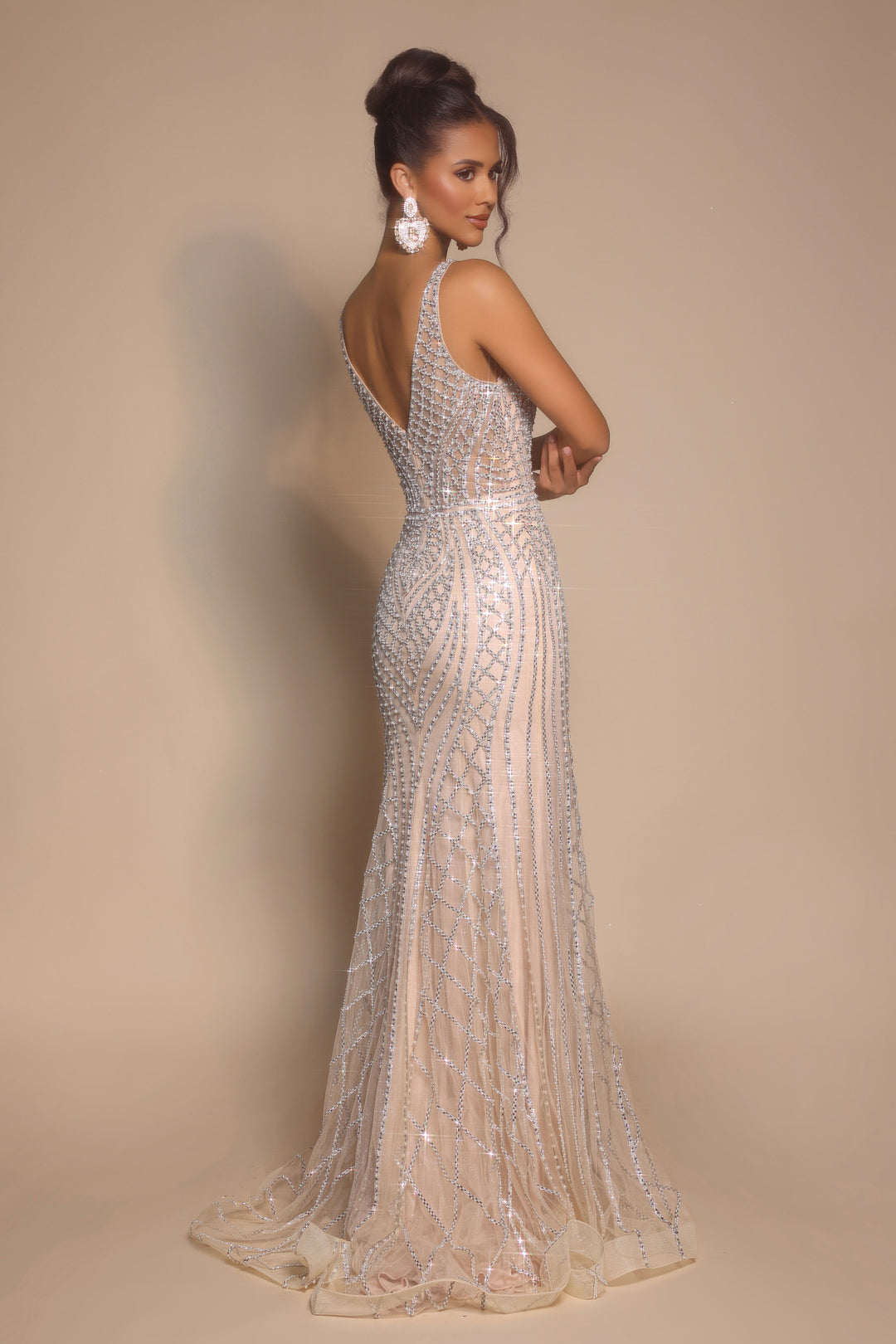 Portia & Scarlett PS26089 Plunging V-Neck Prom Dress
