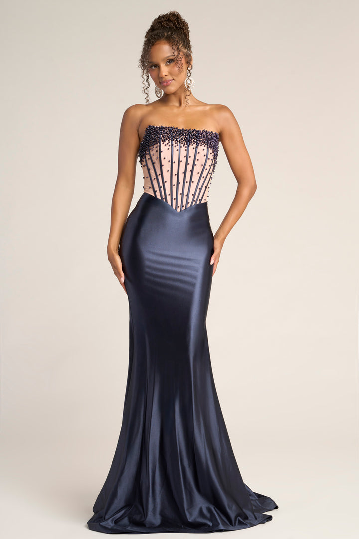 Portia & Scarlett PS26094 Strapless Embellished Prom Dress