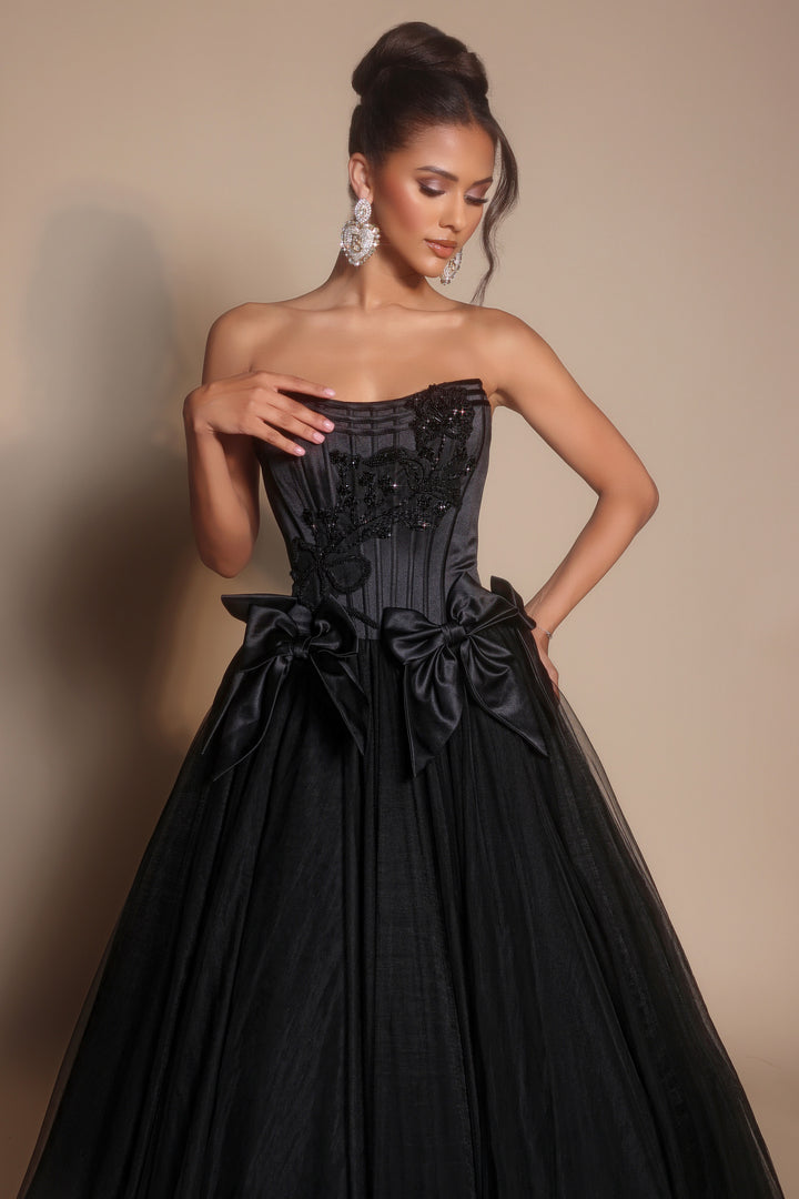 Portia & Scarlett PS26102 Evening Gown Beaded Corset Ballgown
