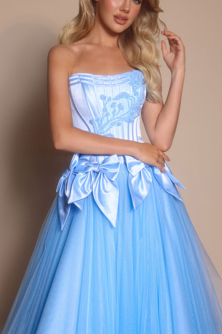 Portia & Scarlett PS26102 Evening Gown Beaded Corset Ballgown