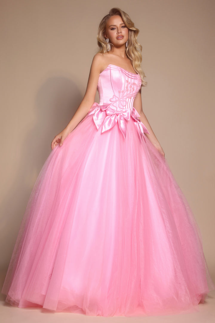 Portia & Scarlett PS26102 Evening Gown Beaded Corset Ballgown