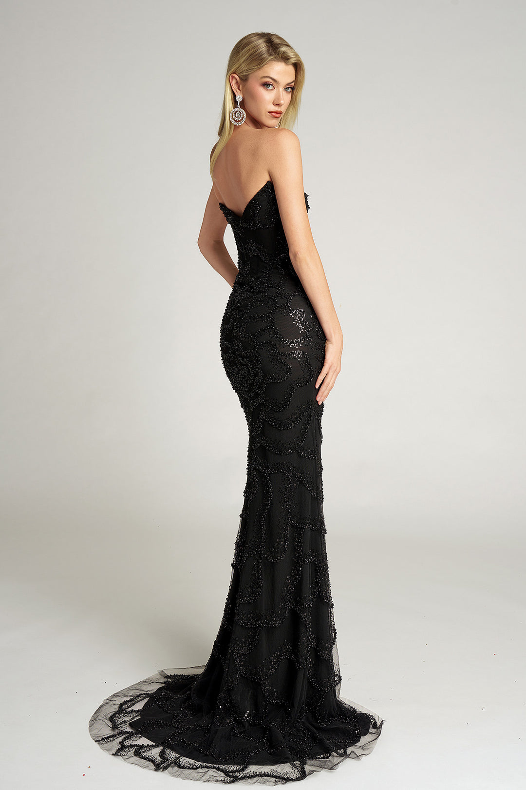 Portia & Scarlett PS26126 Beaded V-Neck Evening Gown