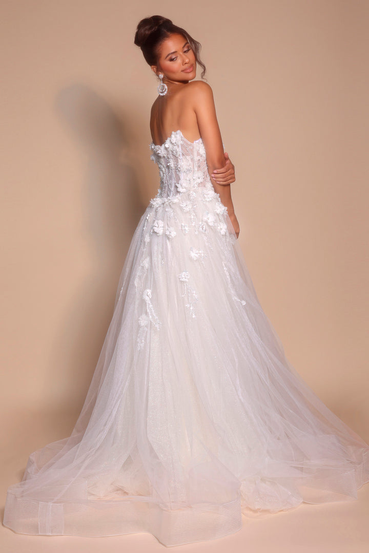 Portia & Scarlett PS26137 Evening Gown Strapless Floral Ballgown