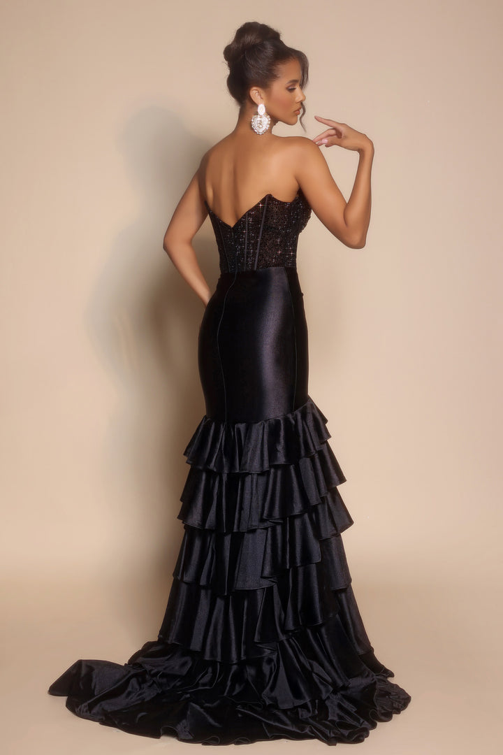 Portia & Scarlett PS26141 Evening Gown With Jeweled Corset