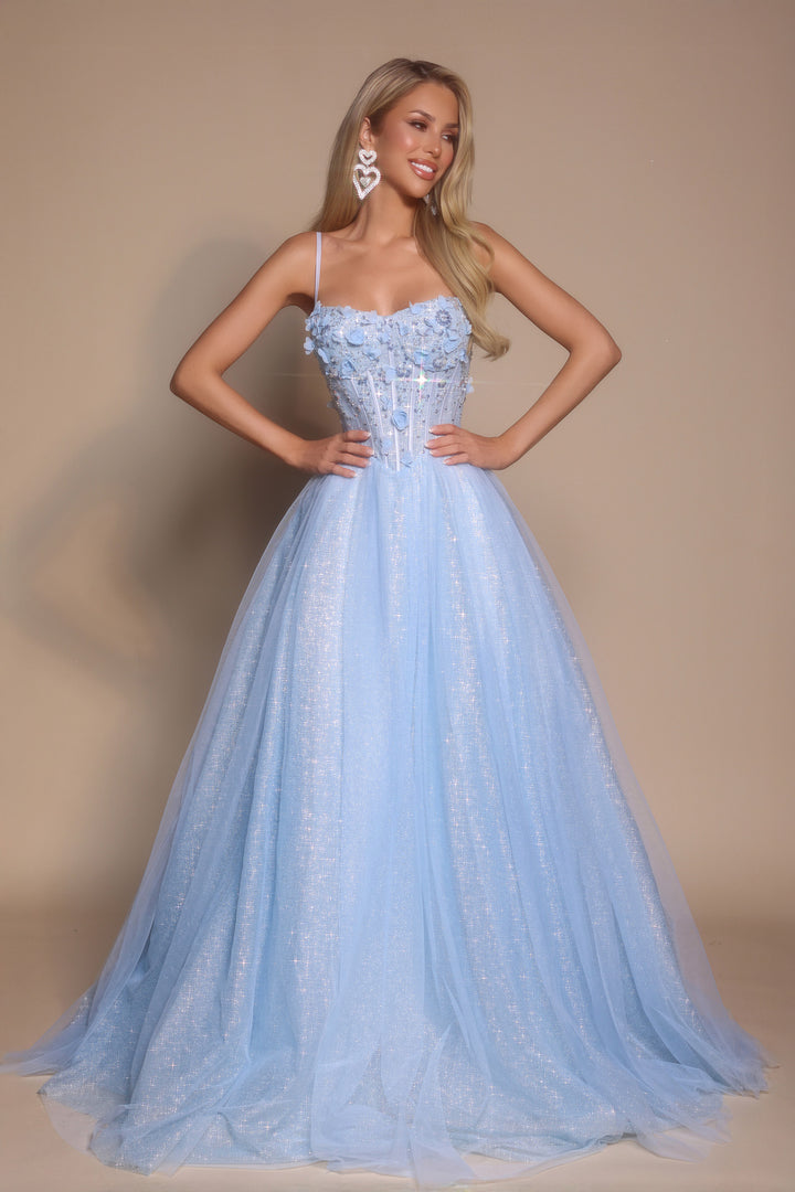 Portia & Scarlett PS26146 Evening Gown A-Line Floral Applique