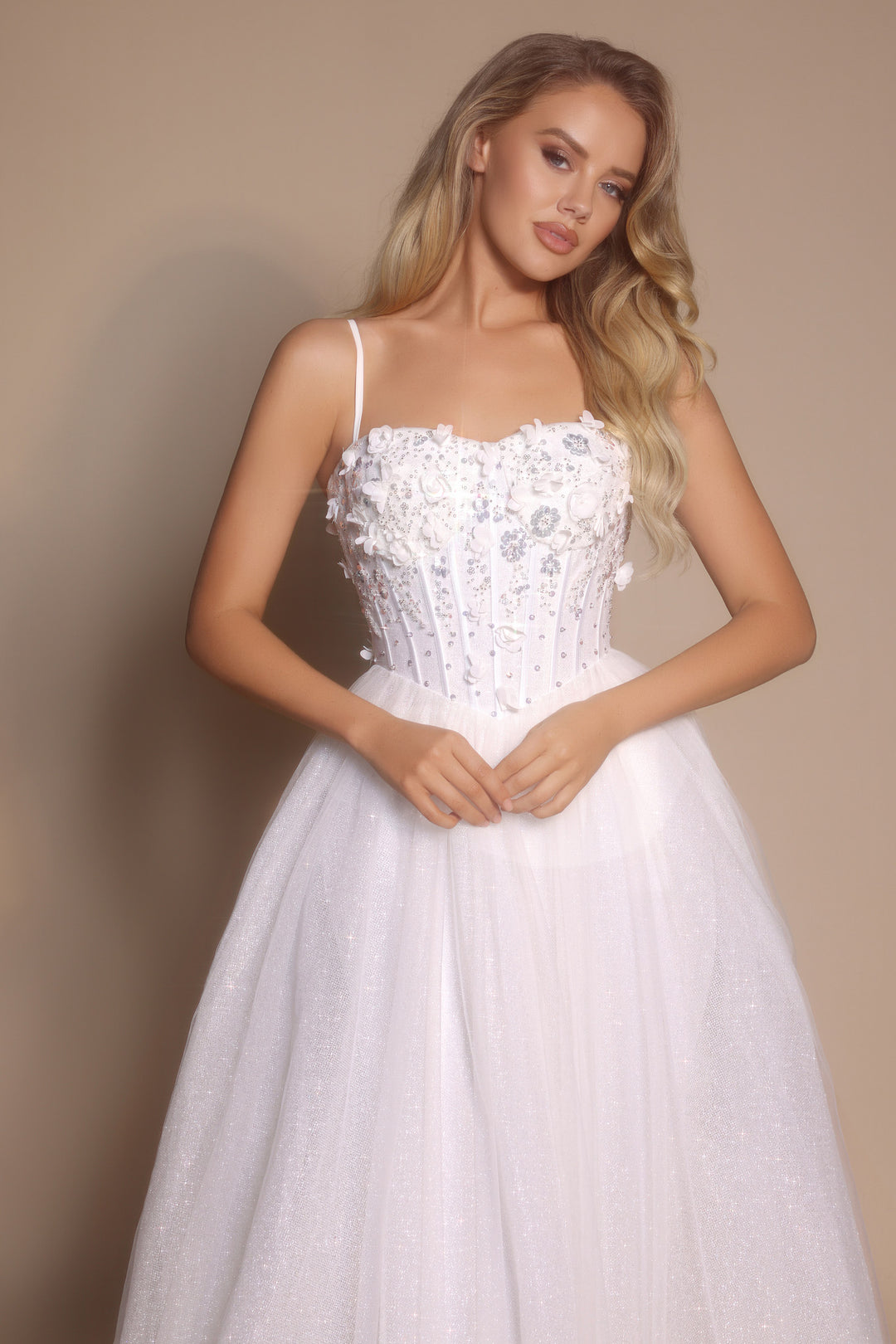 Portia & Scarlett PS26146 Evening Gown A-Line Floral Applique