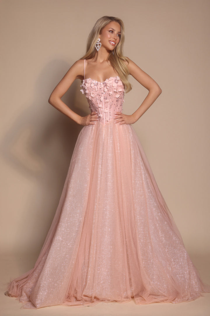 Portia & Scarlett PS26146 Evening Gown A-Line Floral Applique