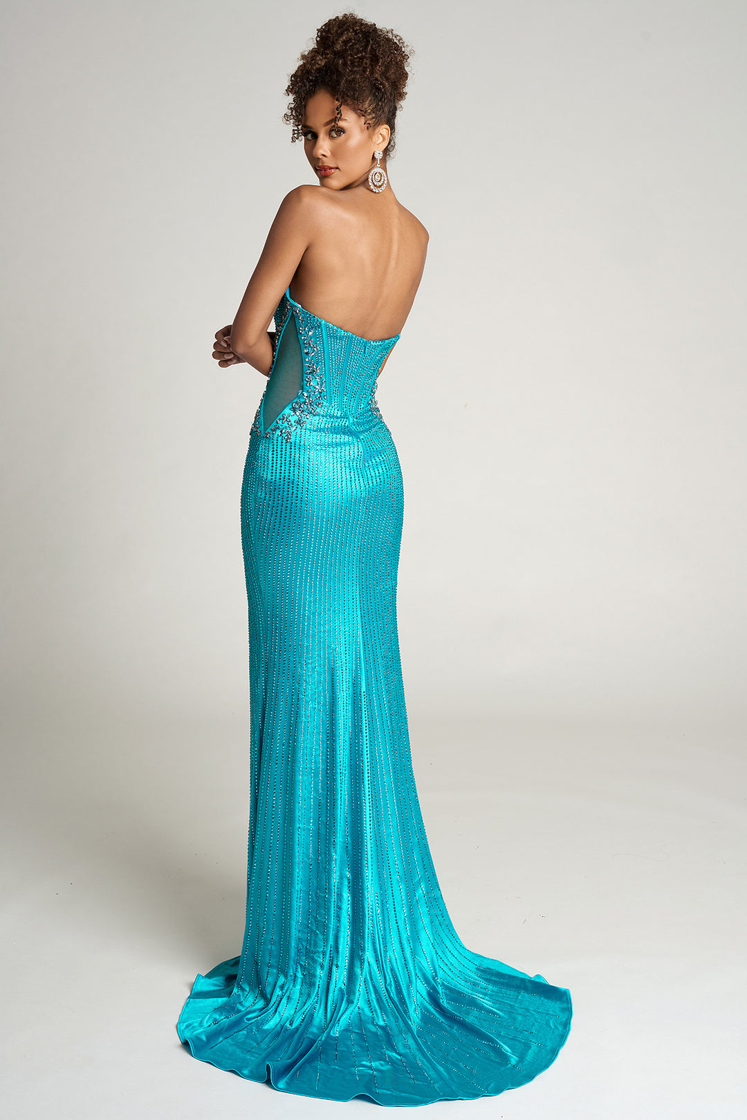 Portia & Scarlett PS26147 Evening Gown Long Sheer Sides Silhouette