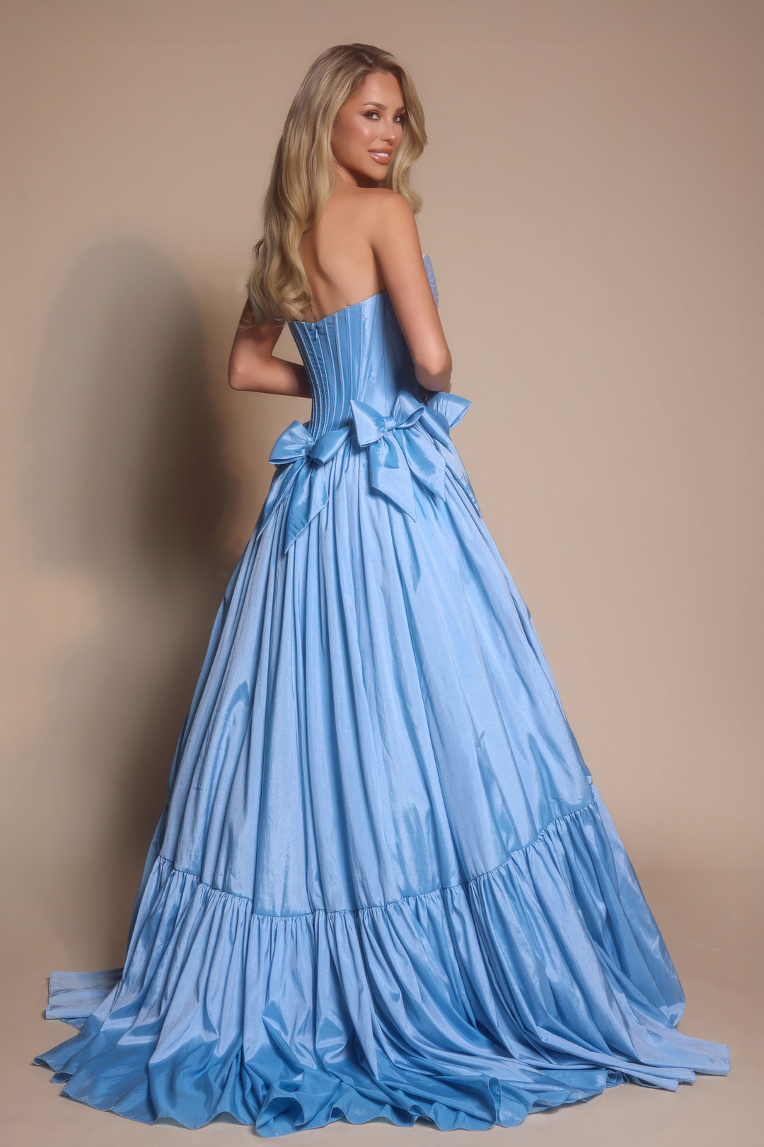 Portia & Scarlett PS26148 Evening Gown Tiered Hem Ballgown