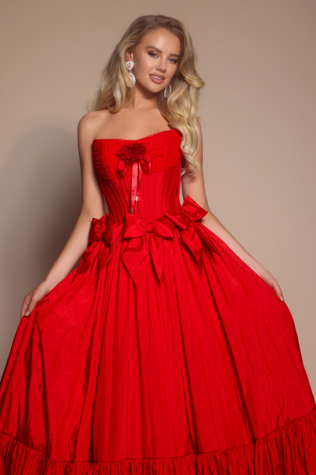Portia & Scarlett PS26148 Evening Gown Tiered Hem Ballgown