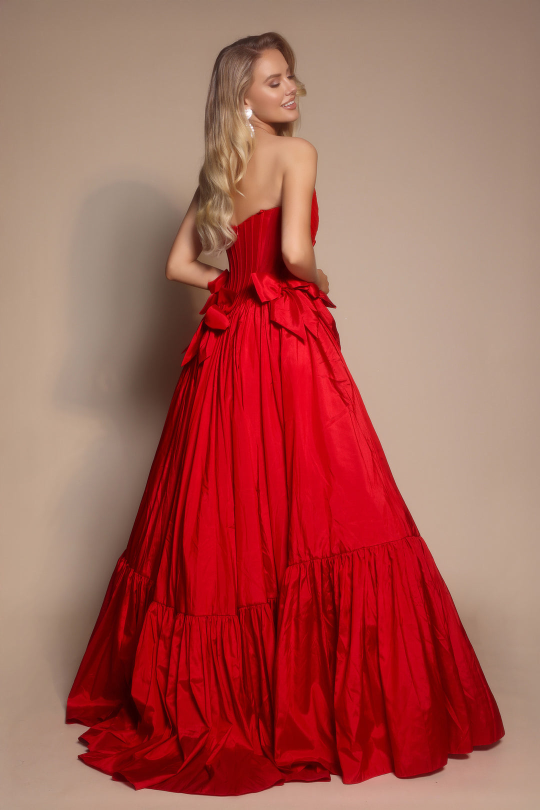 Portia & Scarlett PS26148 Evening Gown Tiered Hem Ballgown
