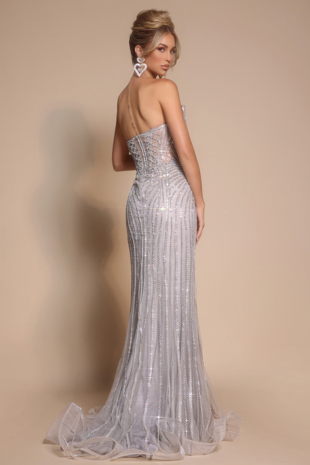 Portia & Scarlett PS26156 Strapless Beaded Detail Prom Dress