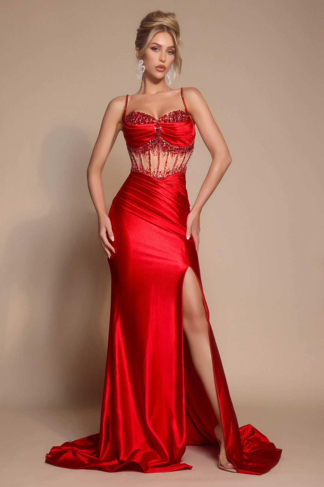 Portia & Scarlett PS26158 Sweetheart Prom Dress With Pleated Detail