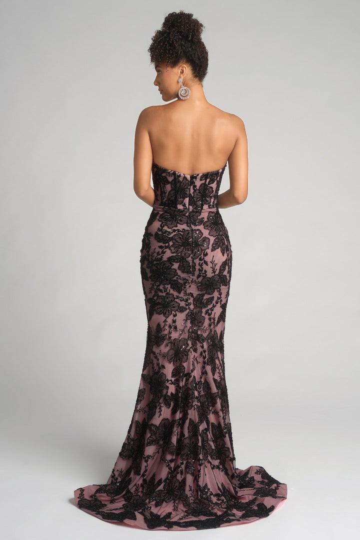 Portia & Scarlett PS26175 Floral Embroidered Sweetheart Prom Dress