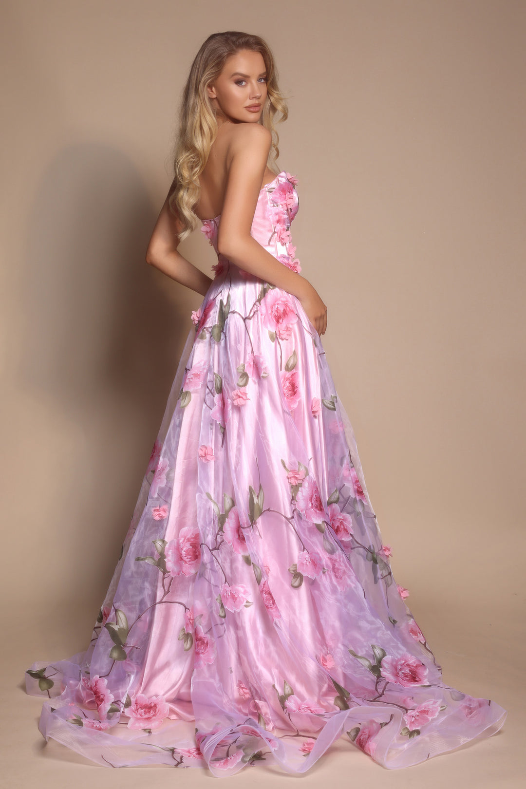Portia & Scarlett PS26180 Floral A-Line Prom Dress