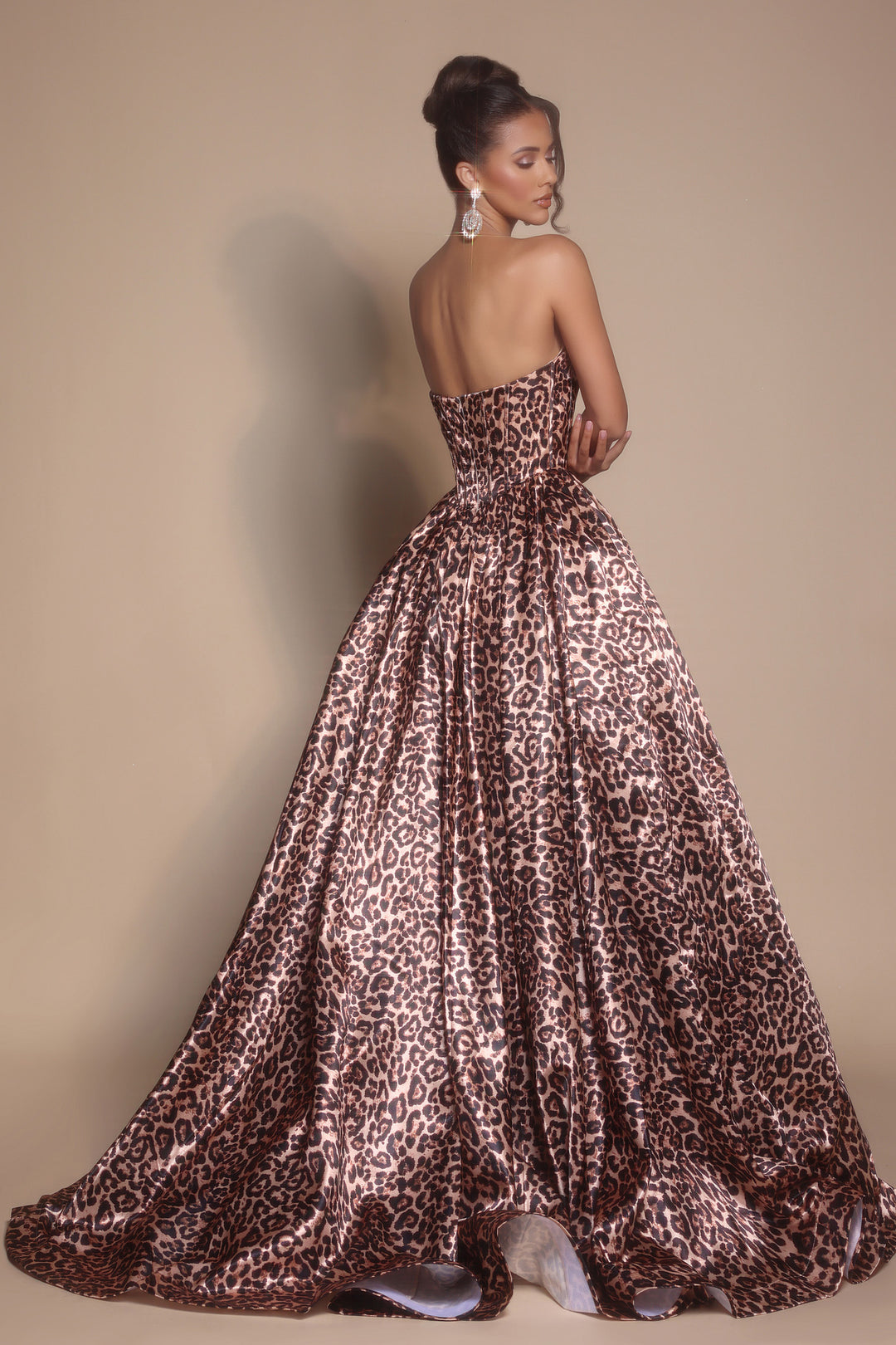 Portia & Scarlett PS26188 Leopard Print Ballgown Prom Dress