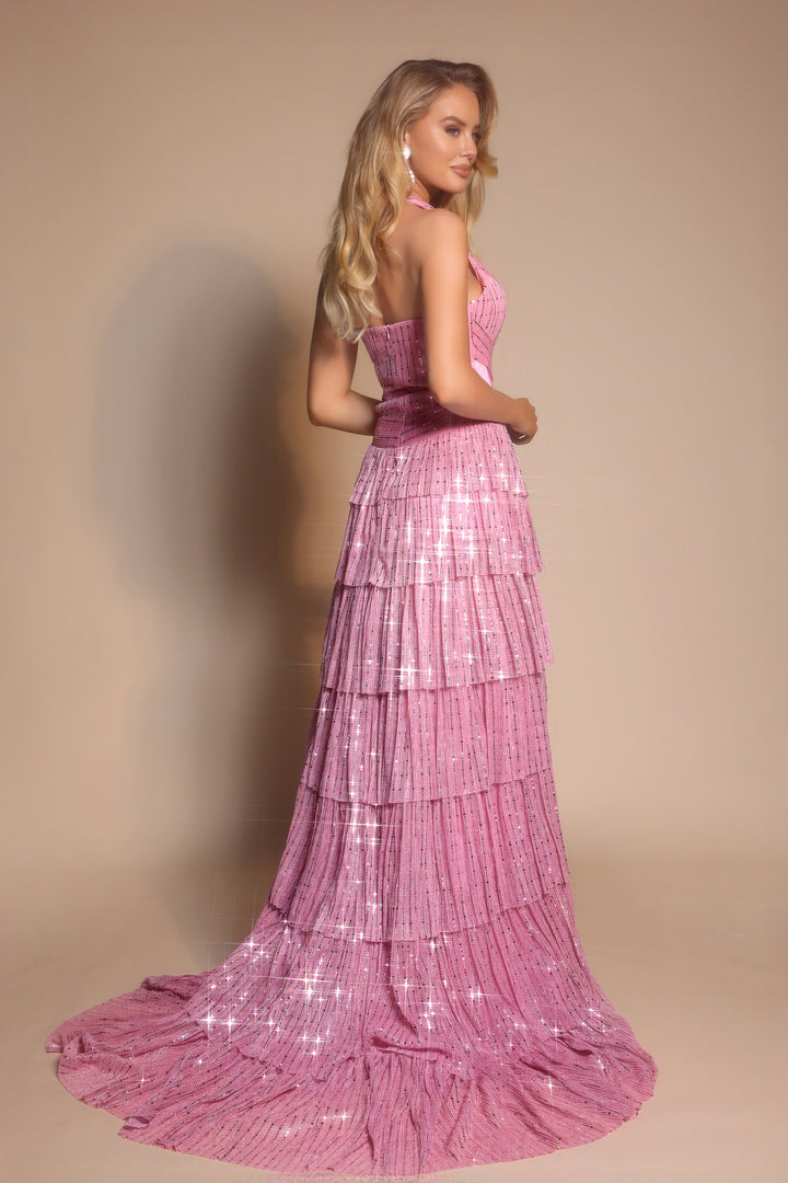 Portia & Scarlett PS26198 Evening Gown With Halter Neckline