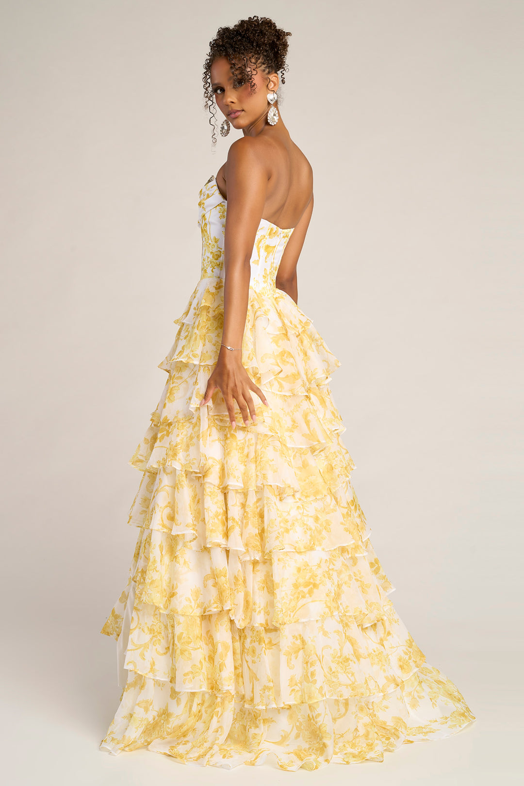 Portia & Scarlett PS26210 Floral Print A-Line Prom Dress