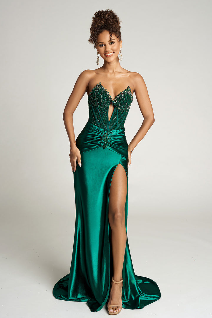 Portia & Scarlett PS26228 Evening Gown With Ruched Sheath Silhouette
