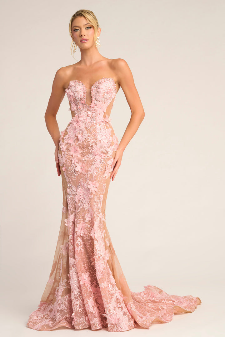 Portia & Scarlett PS26248 Floral Lace Sweetheart Prom Dress