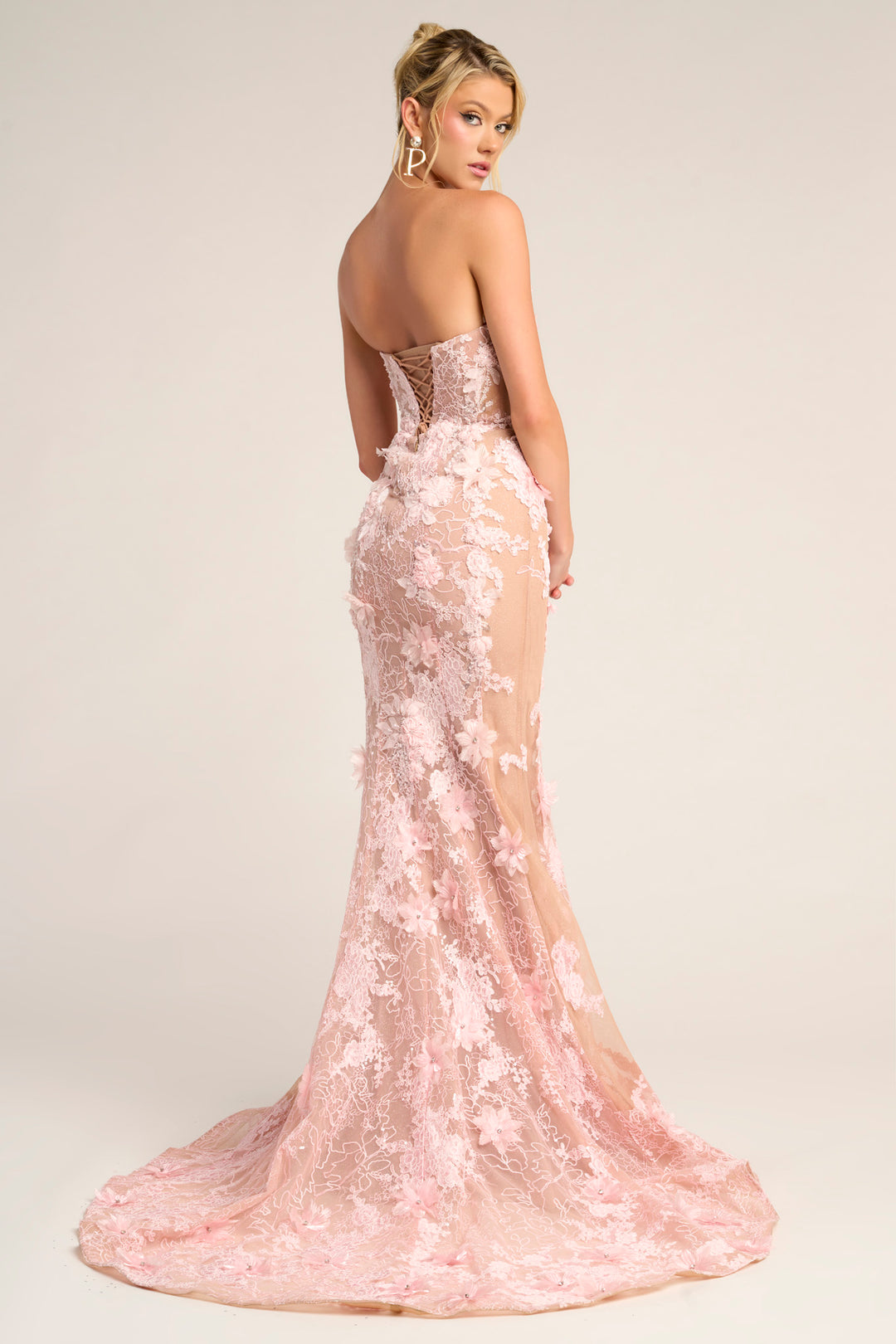 Portia & Scarlett PS26248 Floral Lace Sweetheart Prom Dress