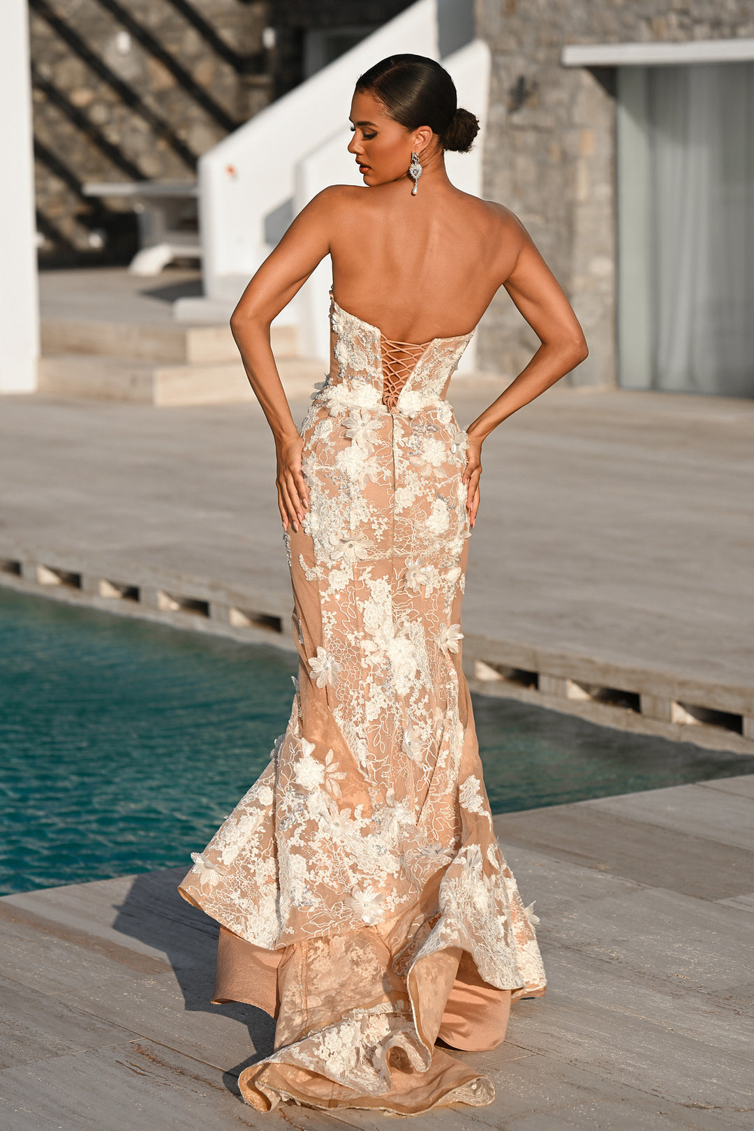 Portia & Scarlett PS26248 Floral Lace Sweetheart Prom Dress