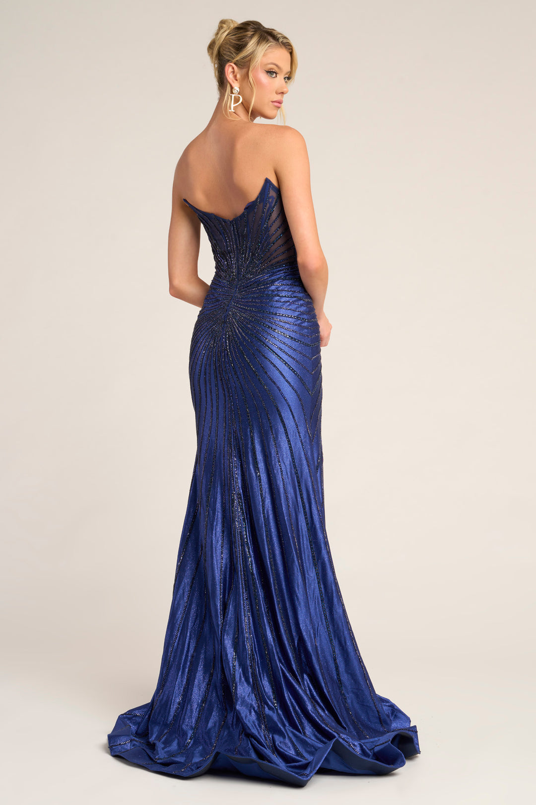 Portia & Scarlett PS26250 Evening Gown Scoop Neckline Beaded