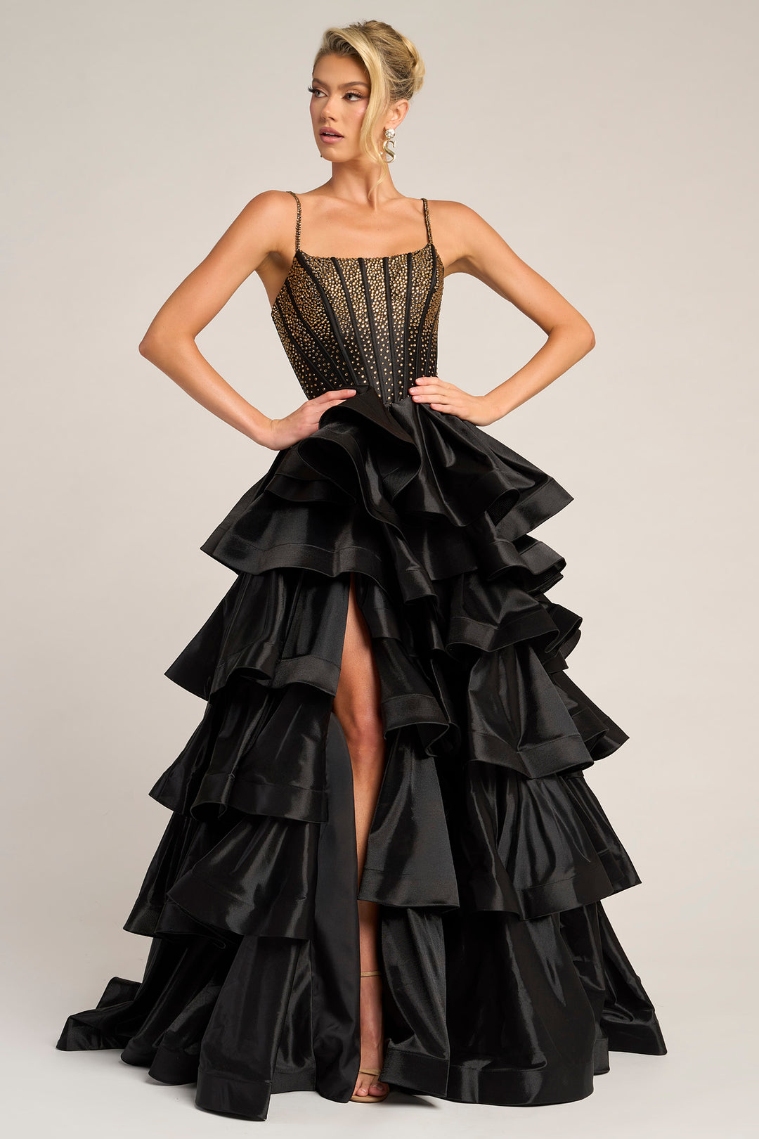 Portia & Scarlett PS26253 Evening Gown Beaded Corset Silhouette