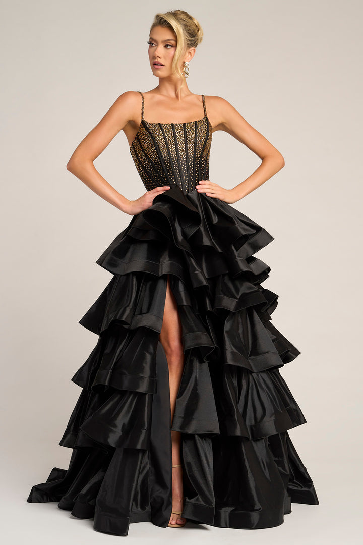 Portia & Scarlett PS26253 Evening Gown Beaded Corset Silhouette