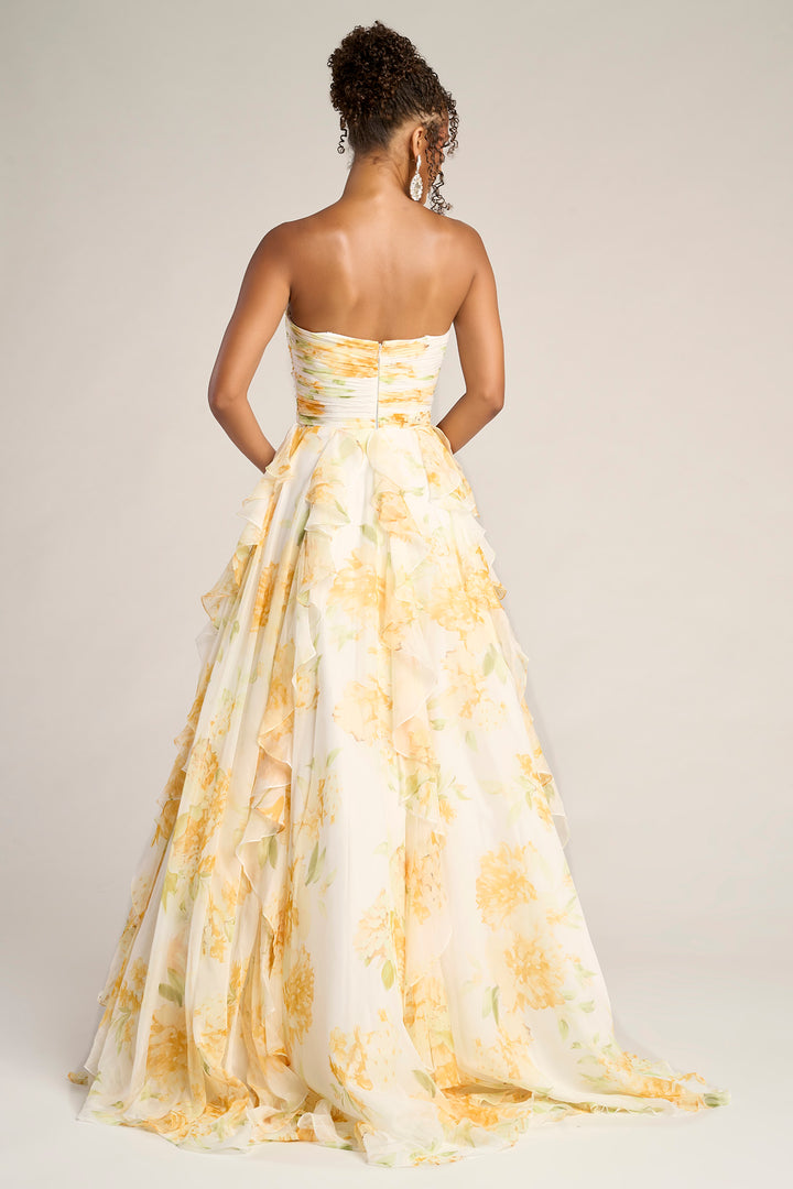 Portia & Scarlett PS26254 Evening Gown With Cascading Ruffles