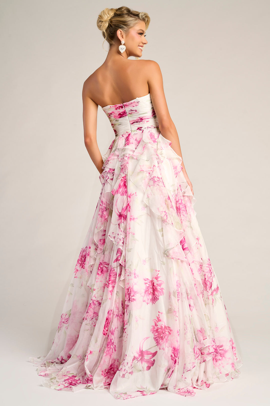 Portia & Scarlett PS26254 Evening Gown With Cascading Ruffles