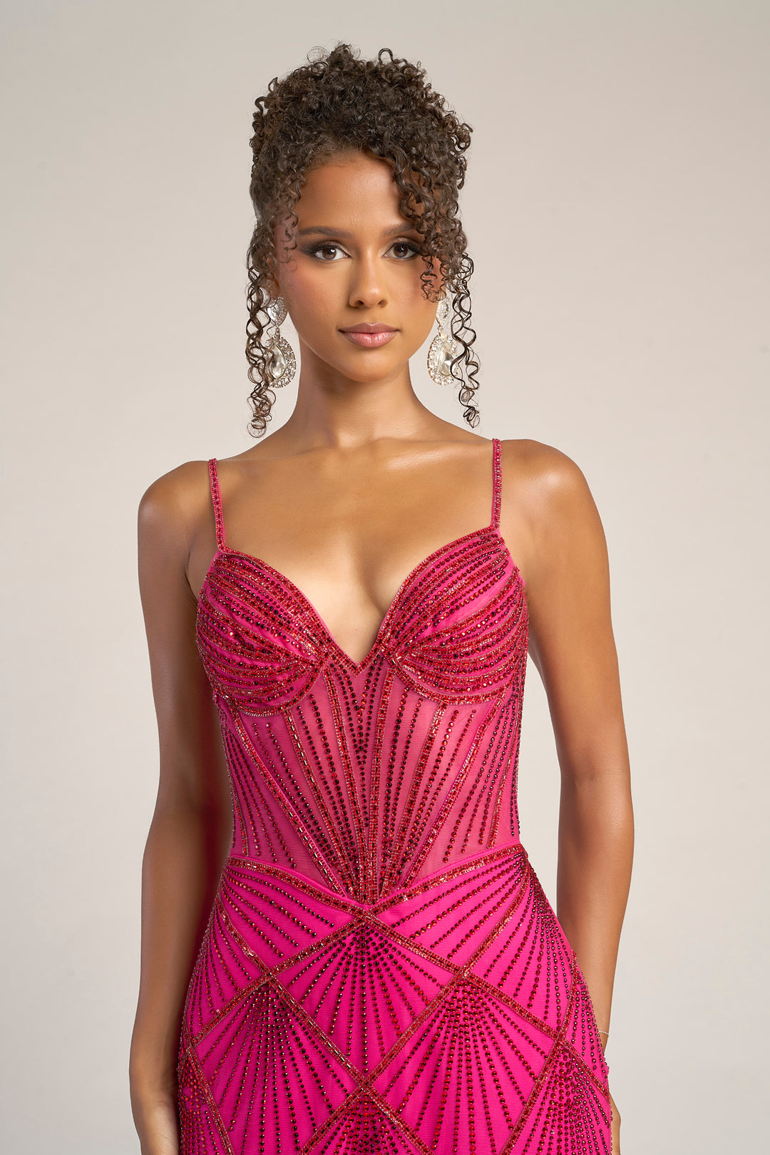 Portia & Scarlett PS26263 Evening Gown Deep V-Neck Silhouette