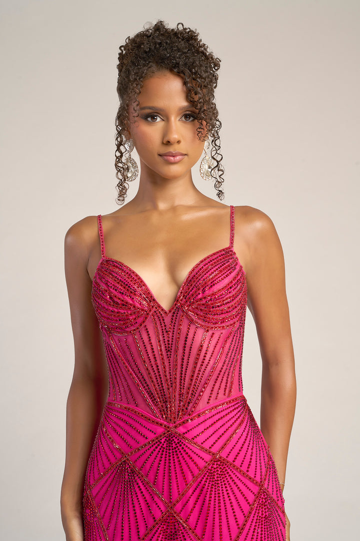 Portia & Scarlett PS26263 Evening Gown Deep V-Neck Silhouette