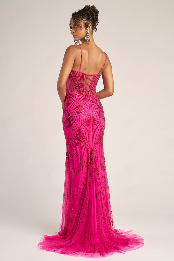 Portia & Scarlett PS26263 Evening Gown Deep V-Neck Silhouette