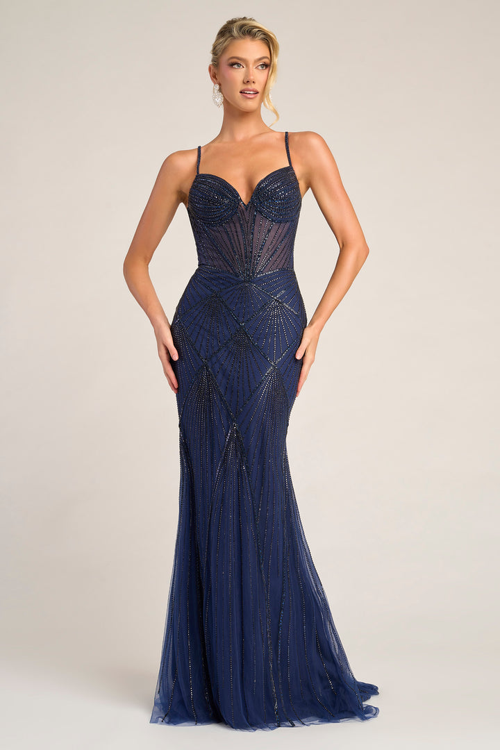 Portia & Scarlett PS26263 Evening Gown Deep V-Neck Silhouette