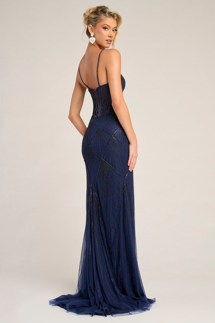 Portia & Scarlett PS26263 Evening Gown Deep V-Neck Silhouette