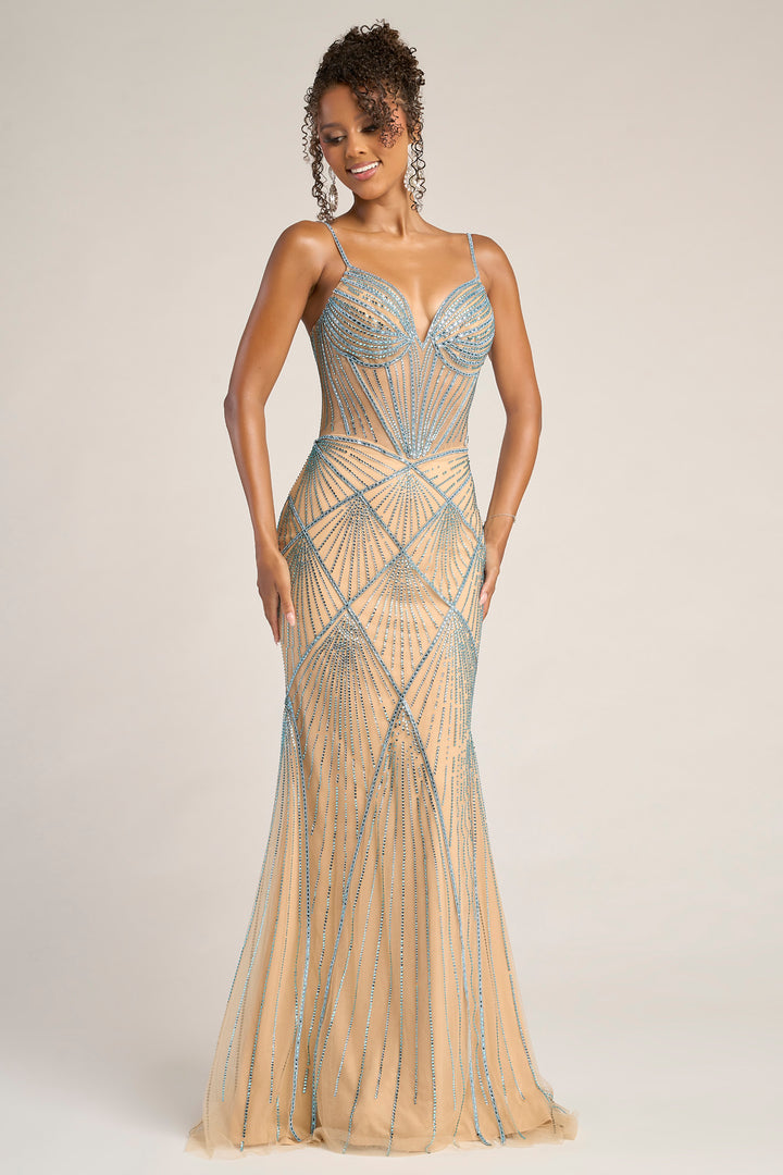 Portia & Scarlett PS26263 Evening Gown Deep V-Neck Silhouette