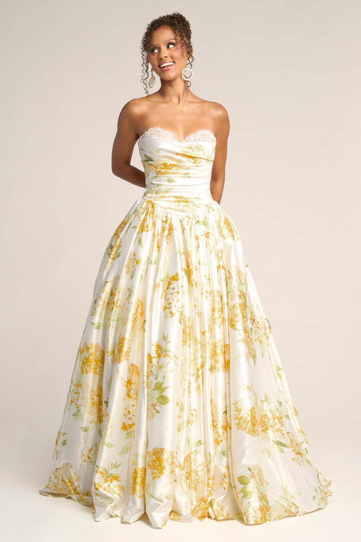 Portia & Scarlett PS26298 Floral Ballgown With Sweetheart Neckline