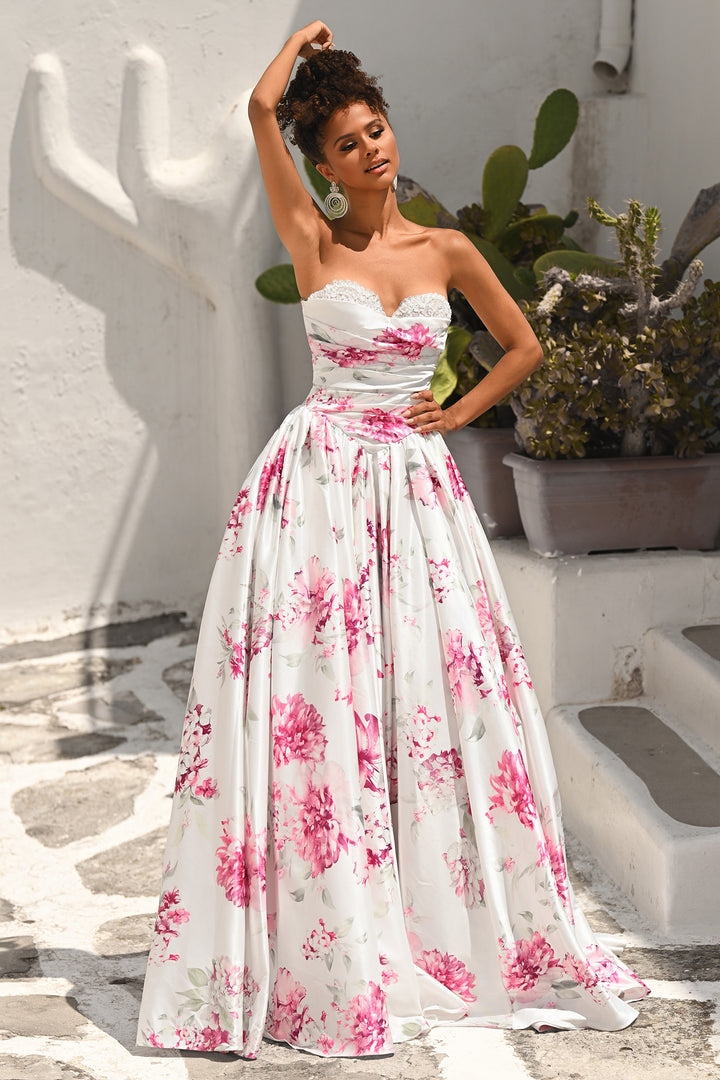 Portia & Scarlett PS26298 Floral Ballgown With Sweetheart Neckline